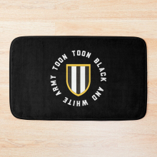 Bath Mat Toon Toon Black And White Army - Newcastle 20 x 31 inch Non-slip Bathroom