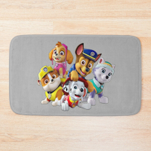Paw Patrol Bath Mat 20x31 inch, Non-Slip, Ultra-Soft Absorbent Polyester Rug with TPR Backing - Machine Washable - Ob-FG-RedBSBhMt1-4835181611.4185