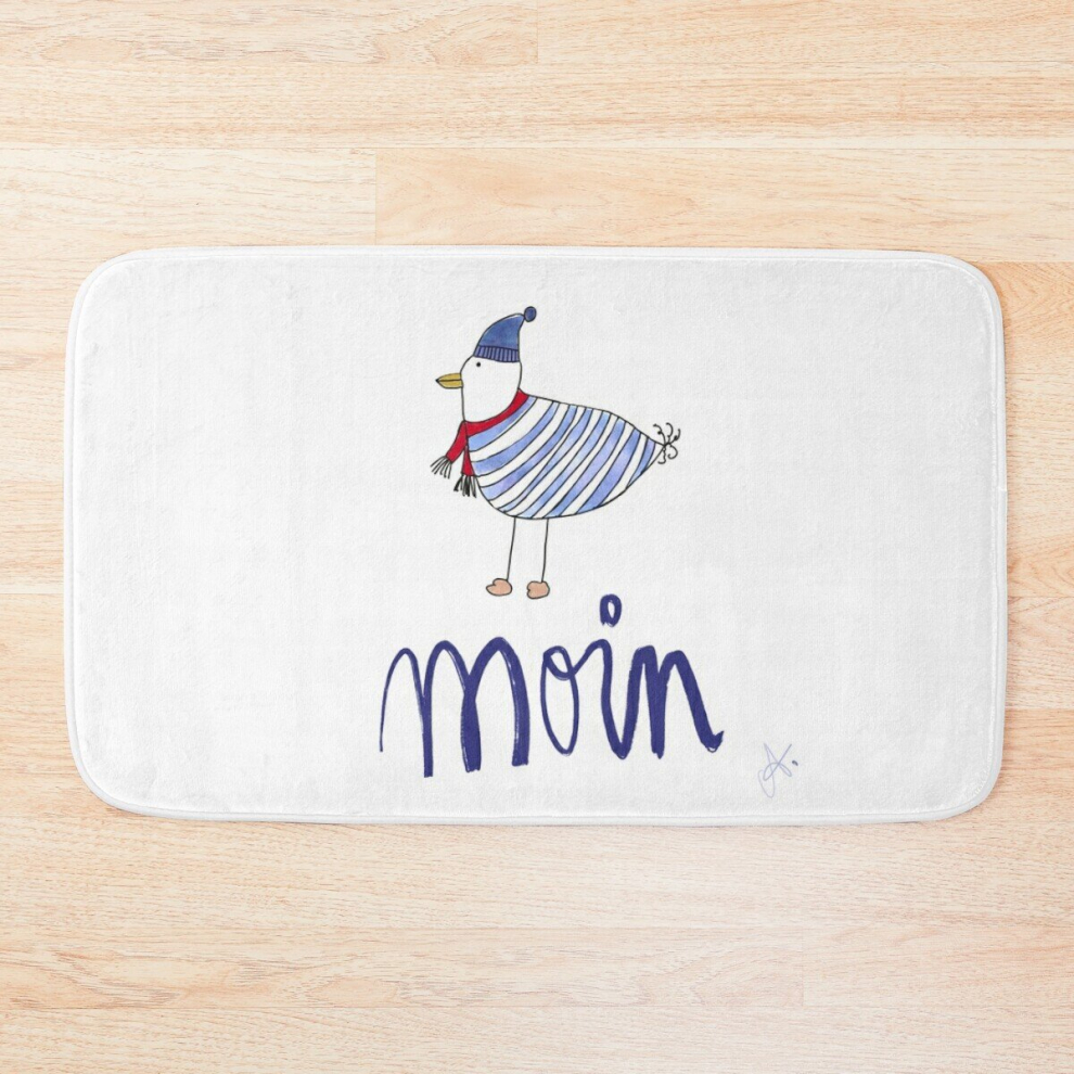 Bath Mat Moin with seagull 20 x 31 inch Non-slip Bathroom-image-OPC-PCPZC9J-NEW