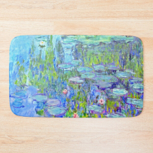 Bath Mat Water Lilies moneT 20 x 31 inch Non-slip Bathroom