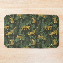 Bath Mat Leopard in the jungle Pattern 20 x 31 inch Non-slip Bathroom