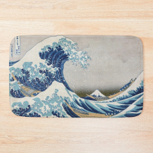 Bath Mat Under the Wave off Kanagawa - The Great Wave - Katsushika Hokusai 20 x 31 inch Non-slip Bathroom