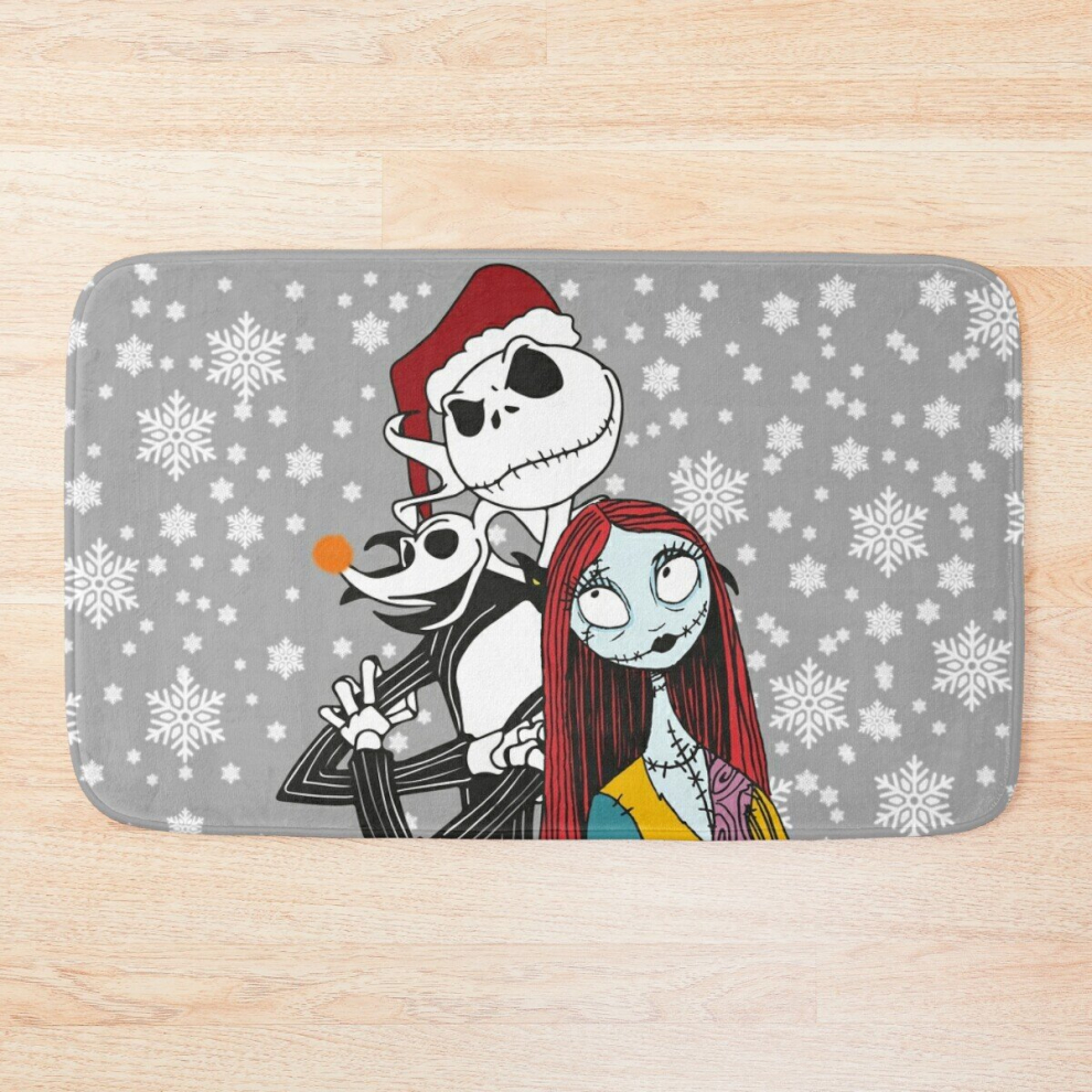 Bath Mat Jack Skellington, Zero and Sally - The Nightmare Before Christmas 20 x 31 inch Non-slip Bathroom-image-OPC-PCPZF2B-NEW
