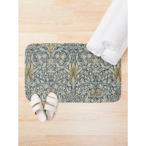 Bath Mat William Morris Snakeshead pattern 20 x 31 inch Non-slip Bathroom 2