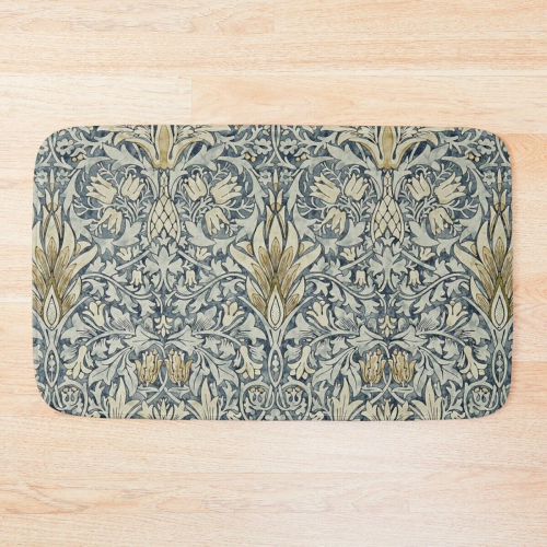 Bath Mat William Morris Snakeshead pattern 20 x 31 inch Non-slip Bathroom