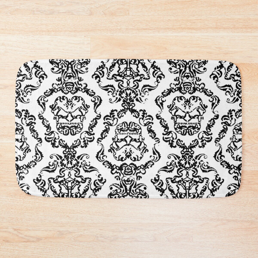 Bath Mat Imperial Mural White 20 x 31 inch Non-slip Bathroom-image-OPC-PCPZCD6-NEW