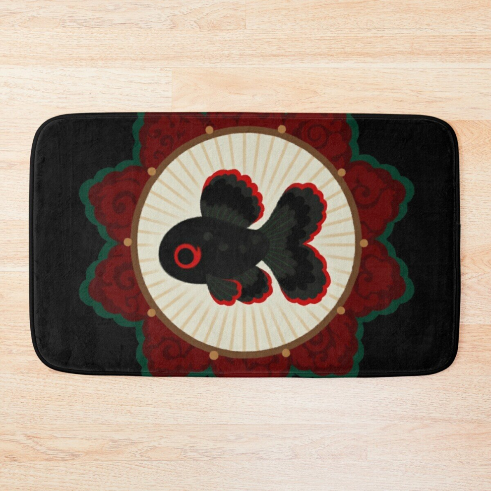 Bath Mat Butterfly goldfish - black 20 x 31 inch Non-slip Bathroom-image-OPC-PCPZFGQ-NEW