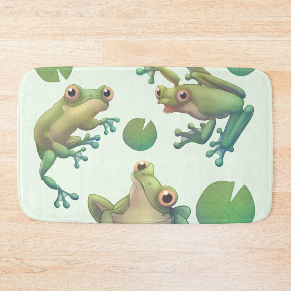 Bath Mat Tree Frog Pattern 20 x 31 inch Non-slip Bathroom-image-OPC-PCPZFZN-NEW