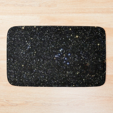 Bath Mat Black Glitter 20 x 31 inch Non-slip Bathroom