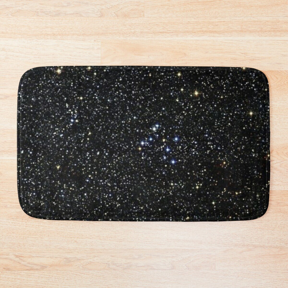 Bath Mat Black Glitter 20 x 31 inch Non-slip Bathroom
