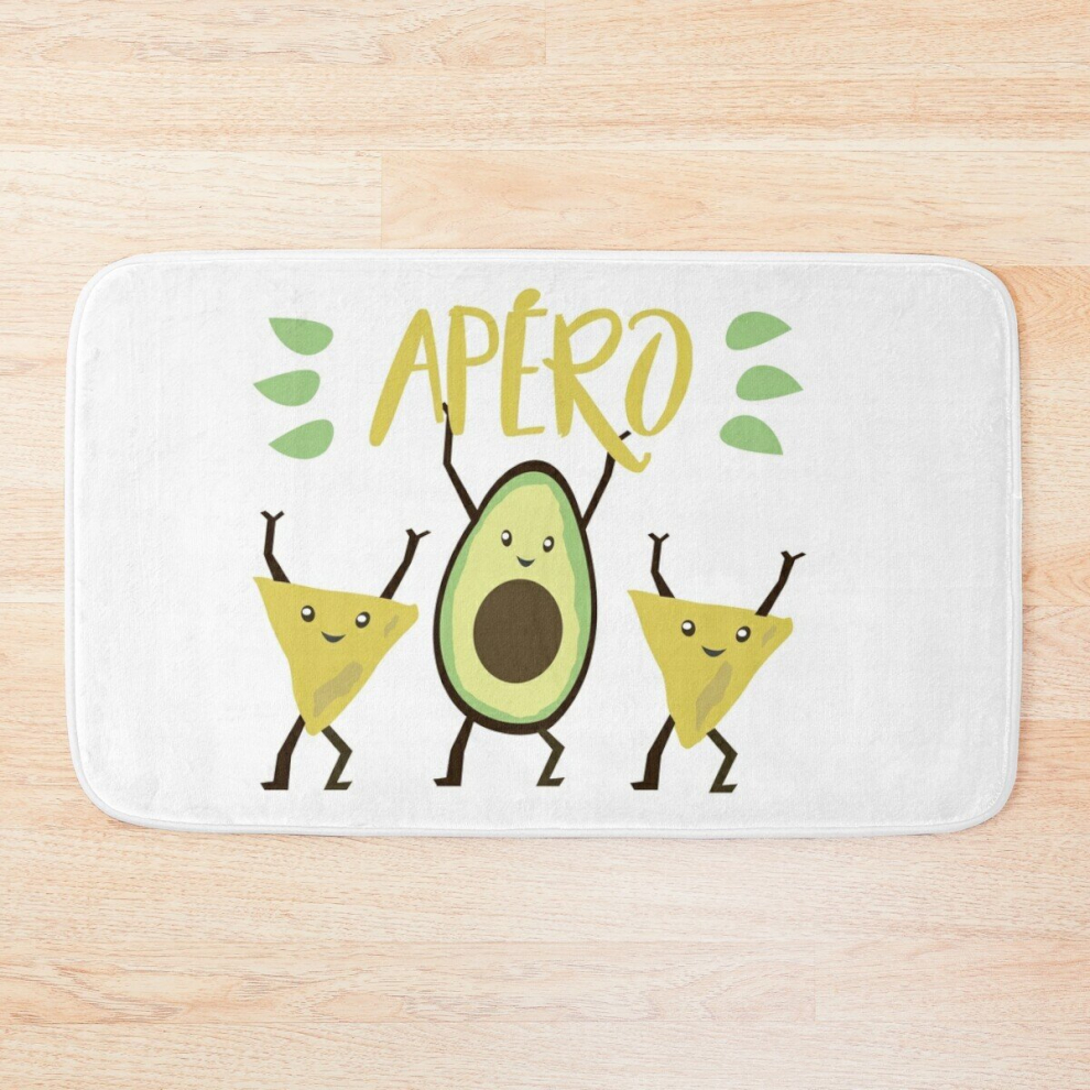 Bath Mat Avocado Dancing Aperitif 20 x 31 inch Non-slip Bathroom-image-OPC-PCPZGR5-NEW