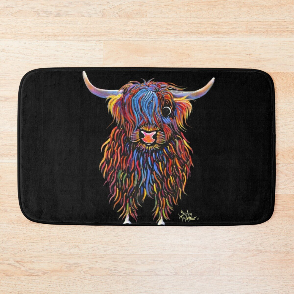 Bath Mat HiGHLaND CoW PRiNT SCoTTiSH ' BiG MaC ' 20 x 31 inch Non-slip Bathroom