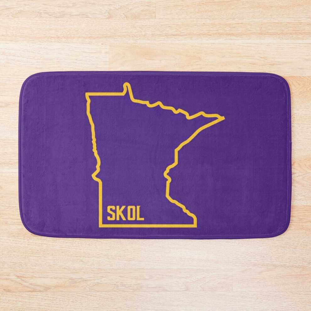Bath Mat Skol MN Outline 20 x 31 inch Non-slip Bathroom-image-OPC-PCPZHDC-NEW
