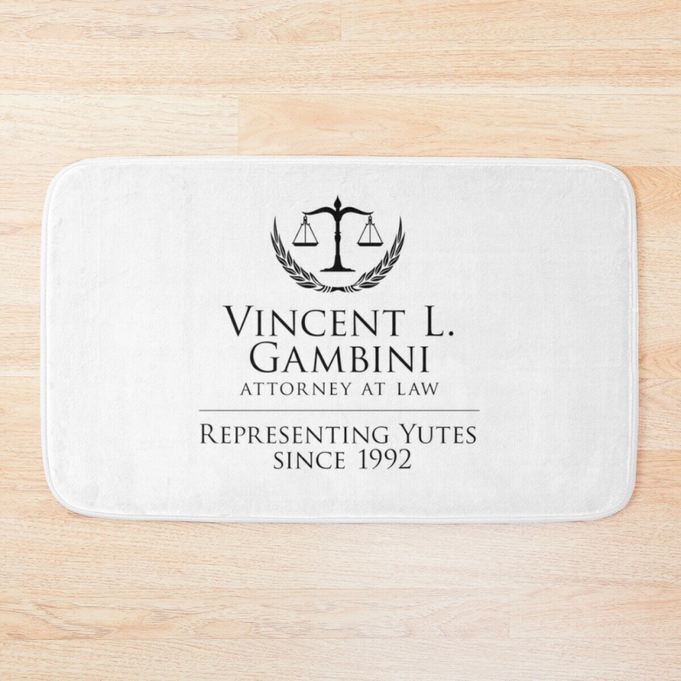 Bath Mat Vincent Gambini Gift, Representing Yutes, Fan Gift, My Cousin Vinny, Law Office of Vincent Gambini 20 x 31 inch Non-slip Bathroom-image-OPC-PCPZHYZ-NEW
