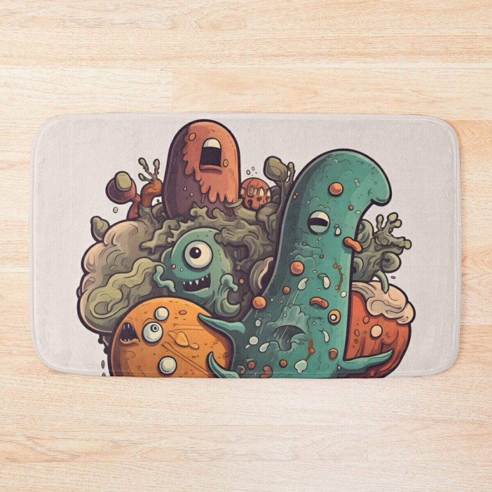 Bath Mat Microbe Riot 20 x 31 inch Non-slip Bathroom-image-OPC-PCPZHWK-NEW