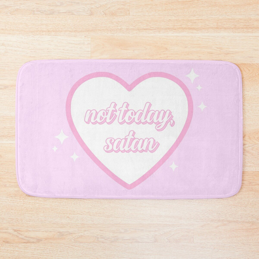 Bath Mat Not Today Satan Nikury 20 x 31 inch Non-slip Bathroom-image-OPC-PCPZJ8M-NEW