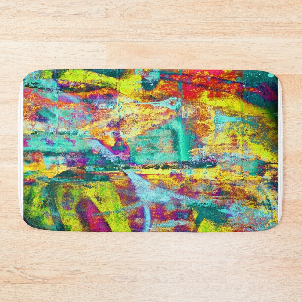 Bath Mat Colorful Art 20 x 31 inch Non-slip Bathroom-image-OPC-PCPZJHQ-NEW