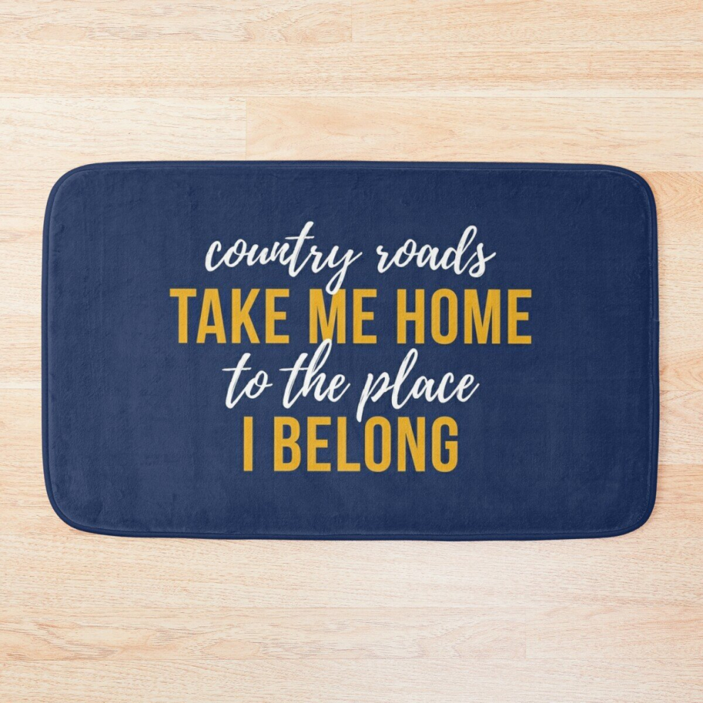 Bath Mat Country roads take me home 20 x 31 inch Non-slip Bathroom-image-OPC-PCPZGJM-NEW