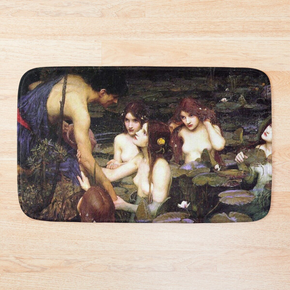 Bath Mat HYLAS AND THE NYMPHS - WATERHOUSE 20 x 31 inch Non-slip Bathroom-image-OPC-PCPZJT5-NEW