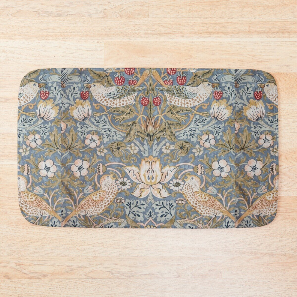 Bath Mat The Strawberry Thief 20 x 31 inch Non-slip Bathroom