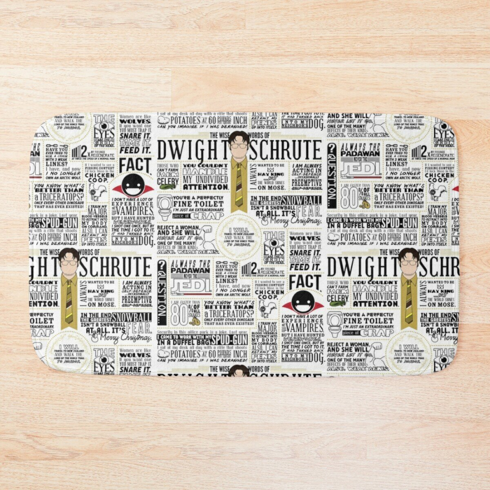 Bath Mat The Wise Words of Dwight Schrute (Light Tee) 20 x 31 inch Non-slip Bathroom-image-OPC-PCPZKJR-NEW