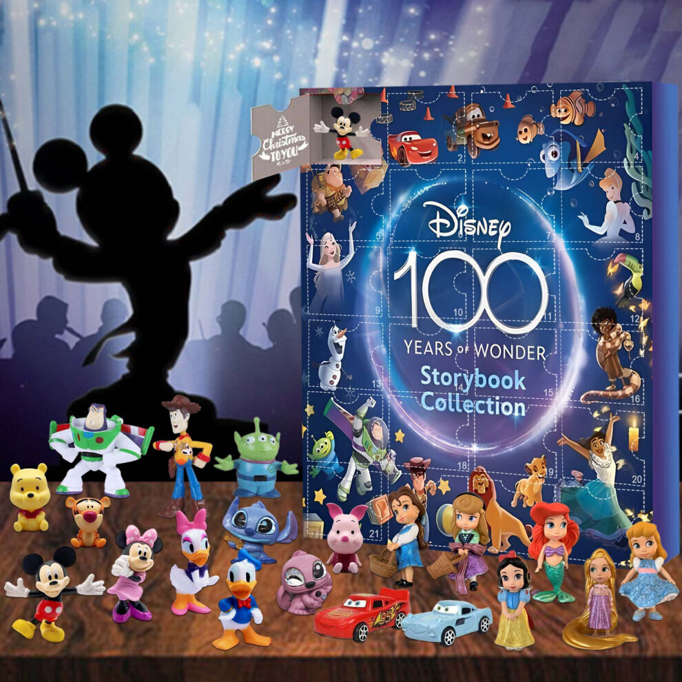 (storybook collection) Christmas Doll Advent Calendar 2023 Contains 24 Gifts Mickey Cartoon Characters