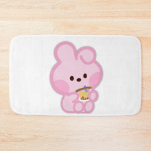Bath Mat BT21 Character Chibi Cooky Bubble tea / bobba 20 x 31 inch Non-slip Bathroom