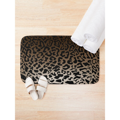 Bath Mat Leopard Print 20 x 31 inch Non-slip Bathroom 2