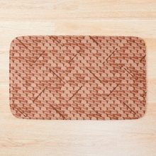 Bath Mat 20x31 in Terracotta Tiles | Non-Slip, 100% Polyester, Absorbent, Machine Washable Artwork Rug - Famgem, Ob-FG-RedBSBhMt1-3948440506.1044
