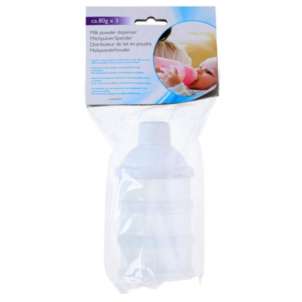 Milk Powder Dispenser Pot 3 Dose Baby Feeding Formula Storage Pot Edco