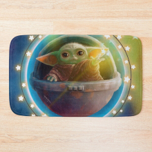 Bath Mat Alien Baby Reaching for Stars 20 x 31 inch Non-slip Bathroom
