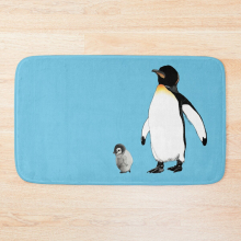 Bath Mat Penguin with Baby 20 x 31 inch Non-slip Bathroom
