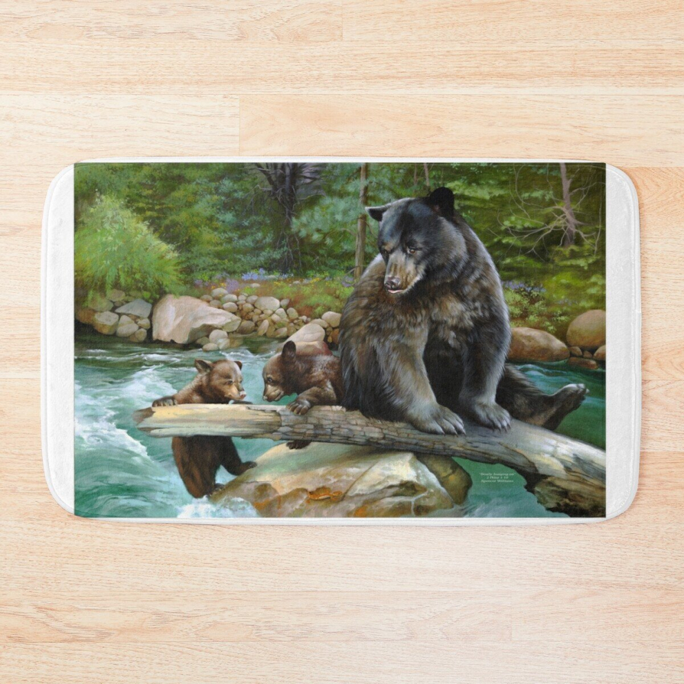 Bath Mat Bearly Hangin' On 20 x 31 inch Non-slip Bathroom-image-OPC-PCPZNH2-NEW