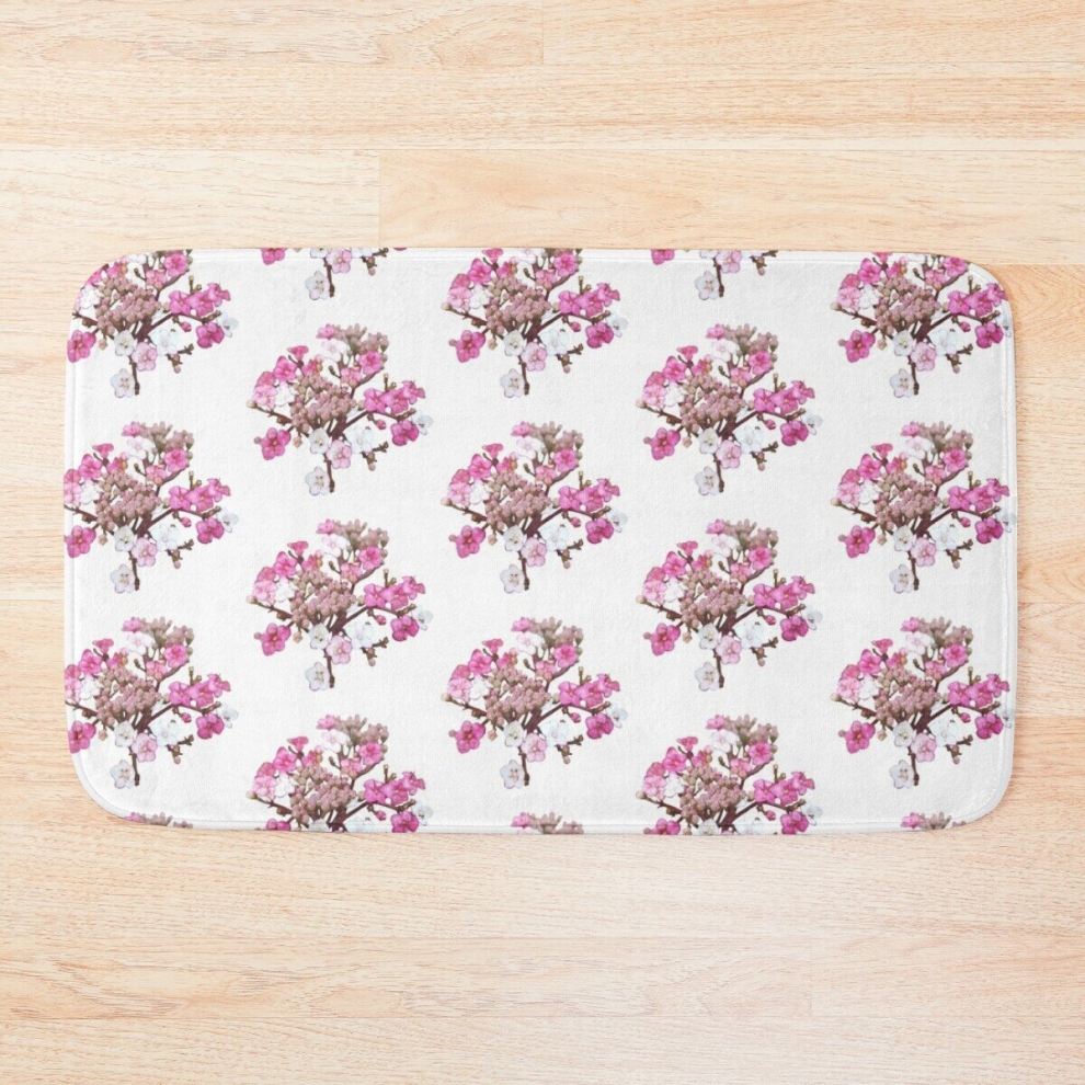 Bath Mat Bunch of beautiful pink and white flowers 20 x 31 inch Non-slip Bathroom-image-OPC-PCPZNY2-NEW