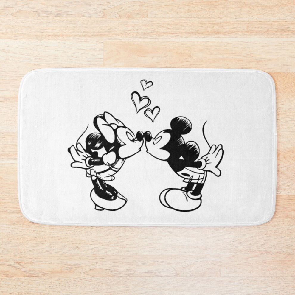 Bath Mat micky mouse love 20 x 31 inch Non-slip Bathroom