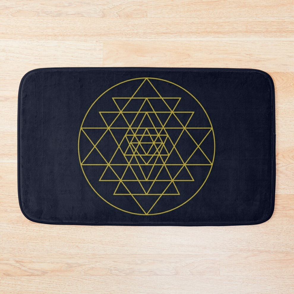Bath Mat Classic Sri Yantra 20 x 31 inch Non-slip Bathroom-image-OPC-PCPZPDD-NEW
