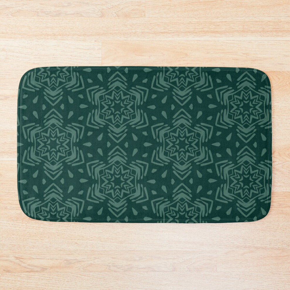 Bath Mat Winter Wonderland - Forest Dark Evergreen 20 x 31 inch Non-slip Bathroom-image-OPC-PCPZPMF-NEW
