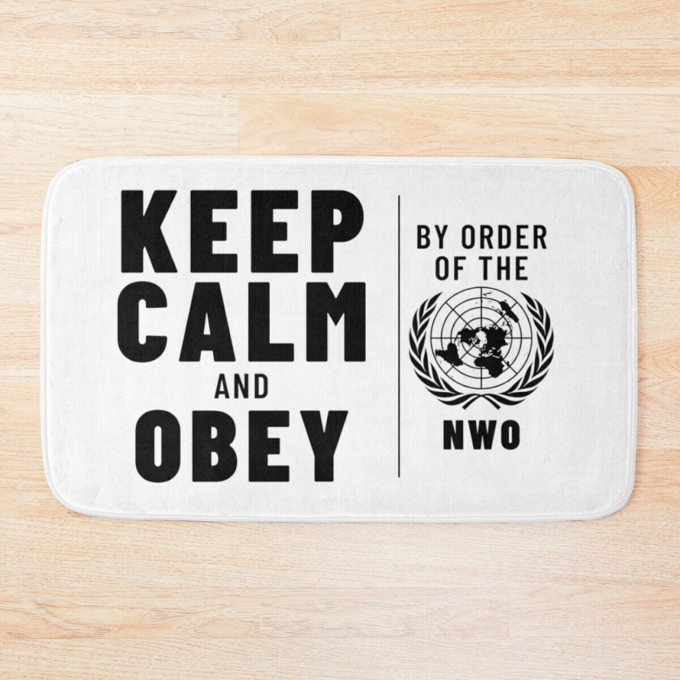 Bath Mat KEEP CALM AND OBEY NWO OBEY Inspired 20 x 31 inch Non-slip Bathroom