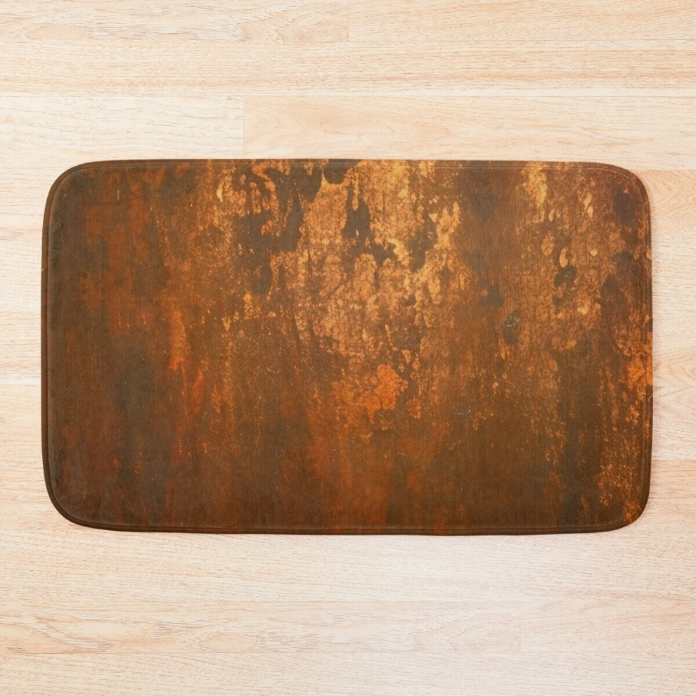 Bath Mat Rustic Copper and Bronze 20 x 31 inch Non-slip Bathroom