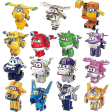 Super Wings Scale Mini Transforming Anime Deformation Plane Robot Action Figures Transformation Toys For Kids Gifts