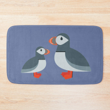 Bath Mat I Love Puffins 20 x 31 inch Non-slip Bathroom