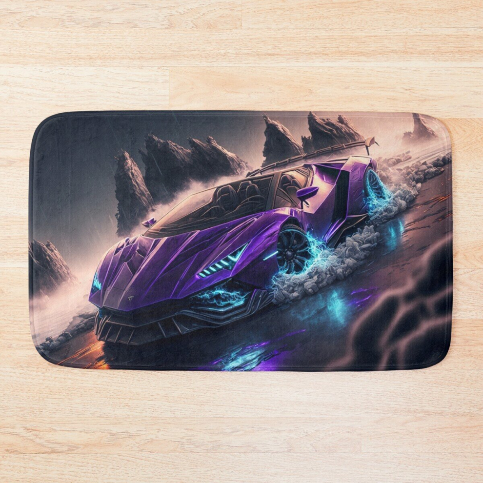 Bath Mat Lamborghini Sian Roadster 20 x 31 inch Non-slip Bathroom
