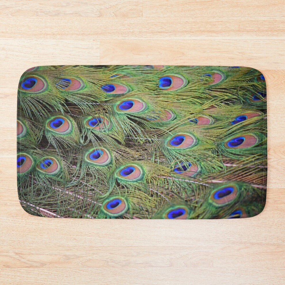 Bath Mat Peacock Feathers 20 x 31 inch Non-slip Bathroom-image-OPC-PCPZRNM-NEW