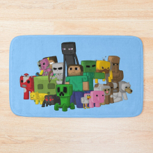 Bath Mat Minecraft Cool Characters 20 x 31 inch Non-slip Bathroom