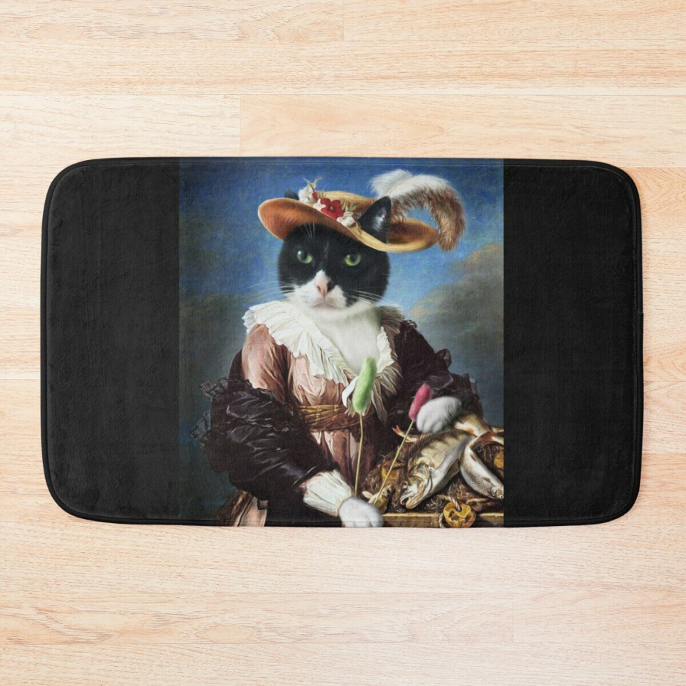 Bath Mat Cat Portrait - Batters 20 x 31 inch Non-slip Bathroom-image-OPC-PCPZSK2-NEW