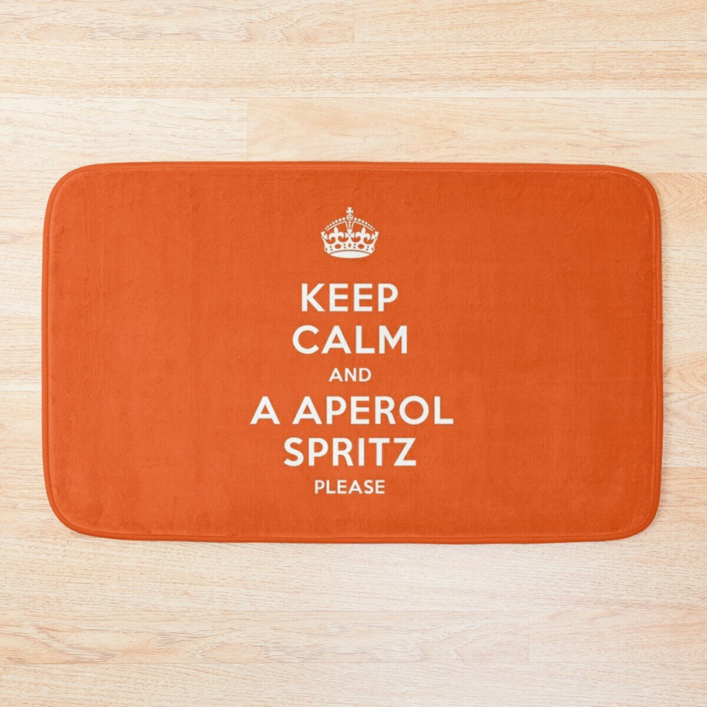 Bath Mat Keep calm Aperol Spritz saying 20 x 31 inch Non-slip Bathroom-image-OPC-PCPZT5X-NEW