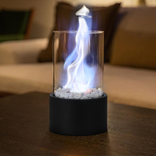 Living And Home Round Freestanding Tabletop Ventless Ethanol Fireplace 1