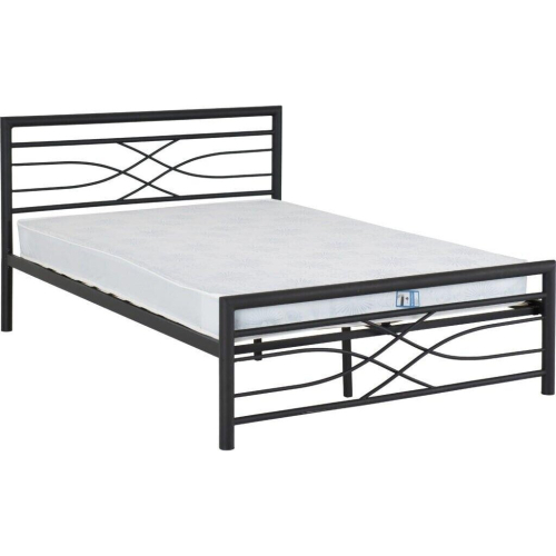 Seconique Kelly 5ft Metal Bed Frame in Black Finish