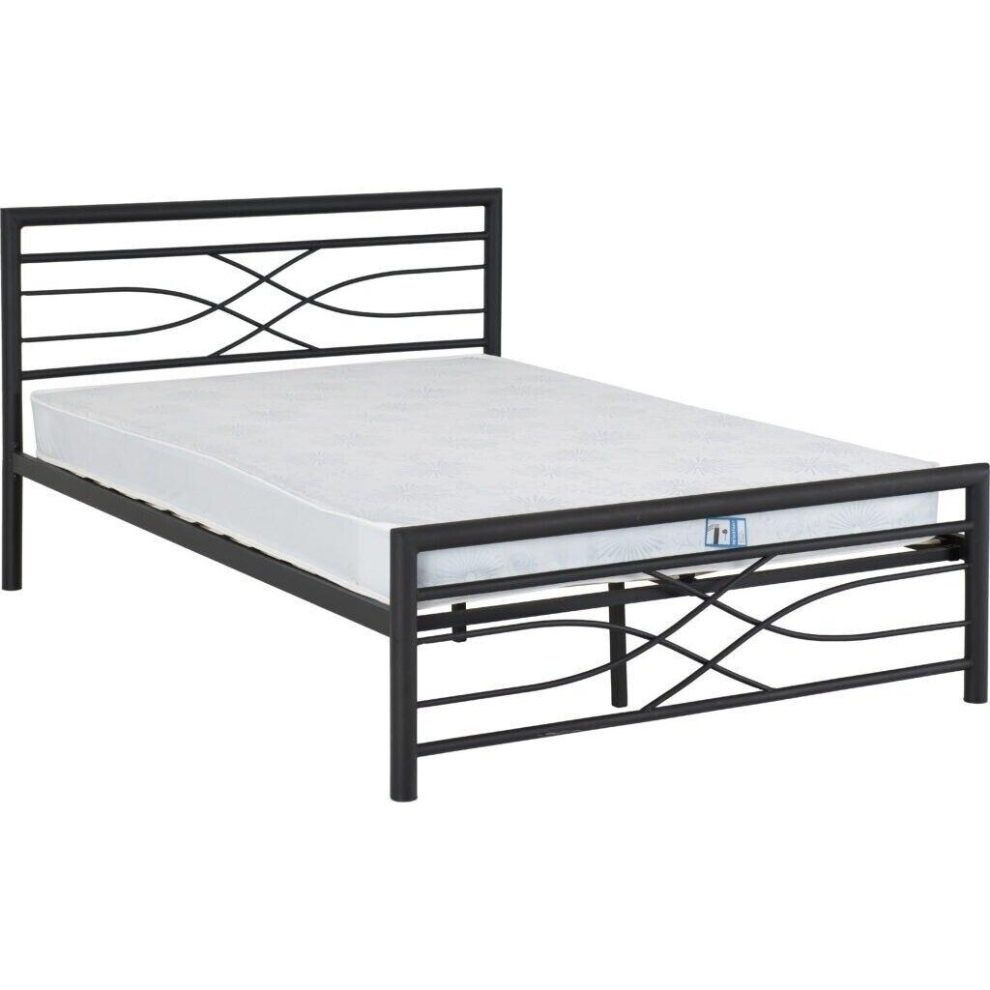 Kelly 5ft Metal Bed Frame in Black Finish