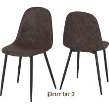 Athens Chair Brown Faux Leather Priced per PAIR